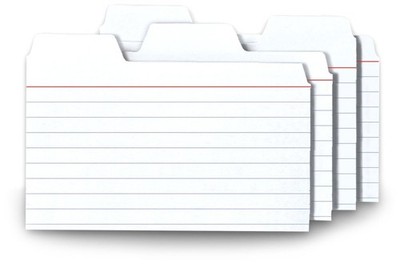 Find It Tabbed Index Cards, 3 x 5 Inches, White, 48-Pack (FT07215) 3x5 48 PK