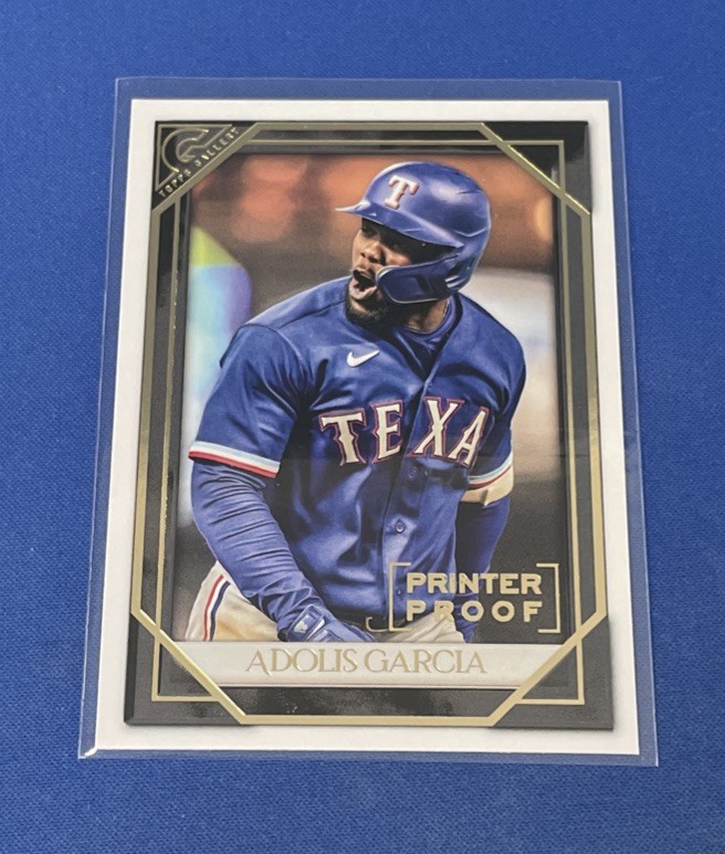 2021 Topps Gallery Printer Proof #110 Adolis Garcia Texas Rangers