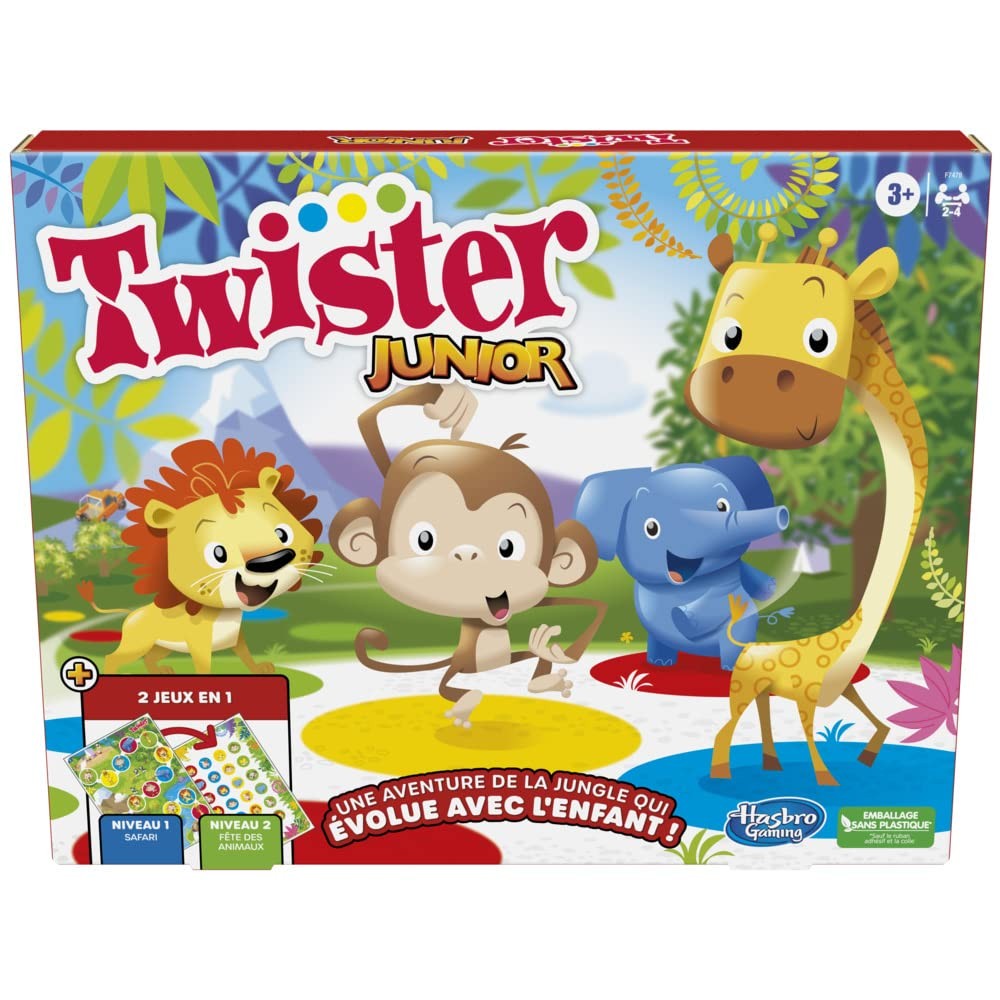 Junior Twister Game Jungle Adventure Reversible Mat 2 Games in 1 Indoor Group 8290₽