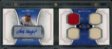 2012 Topps Museum Sandy Koufax Primary Game-Used Quad Patch Booklet Auto #'d /10