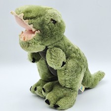 R Dakin Co 1986 Tyrannosaurus T-Rex Dinosaur Plush Green Stuffed Animal VTG
