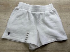 NWOT Polo Ralph Lauren Kids Shorts White 5 Fleece Sweat Little Black Pony