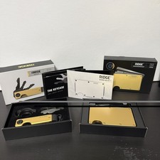 Ridge 2.0 24K Gold Wallet slim RFID Blocking Wallet KeyCase Check Pictures