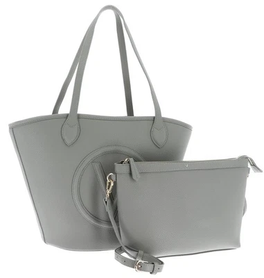 VALENTINO Special Covent Shopper S Shopper Tasche Grigio Polvere hellgrau Neu