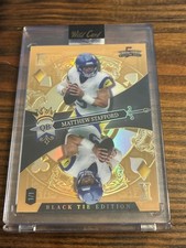 Matthew Stafford Gold Mirror 1/1 Brand New Wild Card 5 Card Black Tie !! MVP🔥