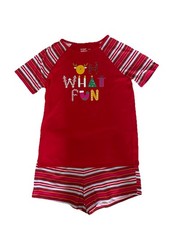 NEW Cat  Jack Kids Oh What Fun Holiday Pajama Shorts Set Sz 10/12 in Wowzer Red