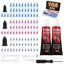 108 Pcs Tire Screw Plug Repair Kit Tire Repair Screws With Tire Glue Tire Repa 108 Pcs Tire Screw Plug Repair Kit Tire Repair Screws With Tire Glue Tire Repa