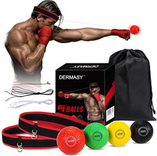 Upgraded Boxing Reflex Ball, Boxing Training Ball with Headband Perfect for Reac