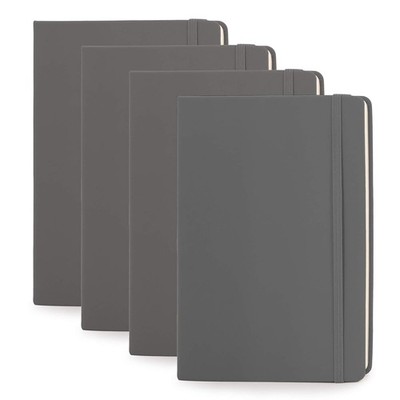 4er Pack A5 Hardcover Kunstleder Journal liniert Papier Notizblock Tagebuch UVP 32,99£