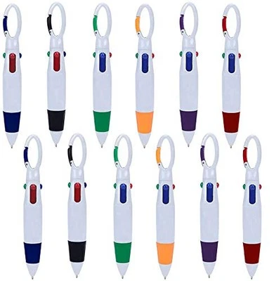 FANTESI 24 Pack Shuttle Pens, 4-in-1 Retractable Multicolor Pens Ballpoint Pens