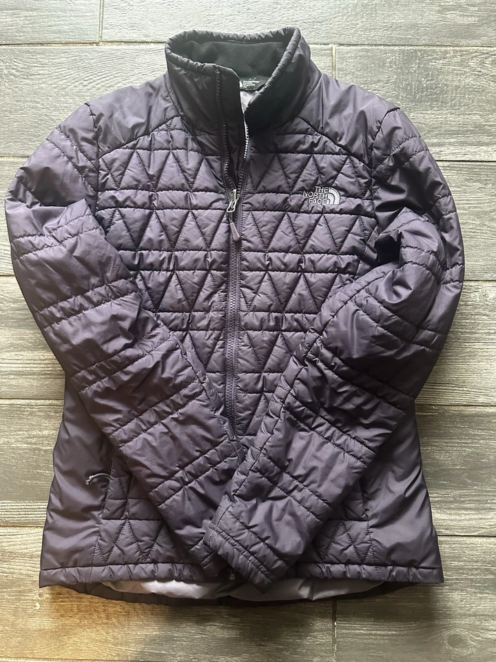 Chaqueta polar difusa púrpura ciruela The North Face para mujer talla S cremallera completa Foto 2 de 4