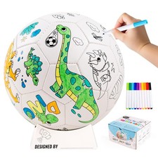 Paint Your Own Soccer Ball with Markers, Arts and Crafts Kits Soccer Gifts fo...