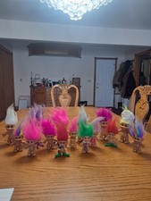 Russ Berrie Company Vintage Trolls Group of 15 Different Hair Colors Marked
