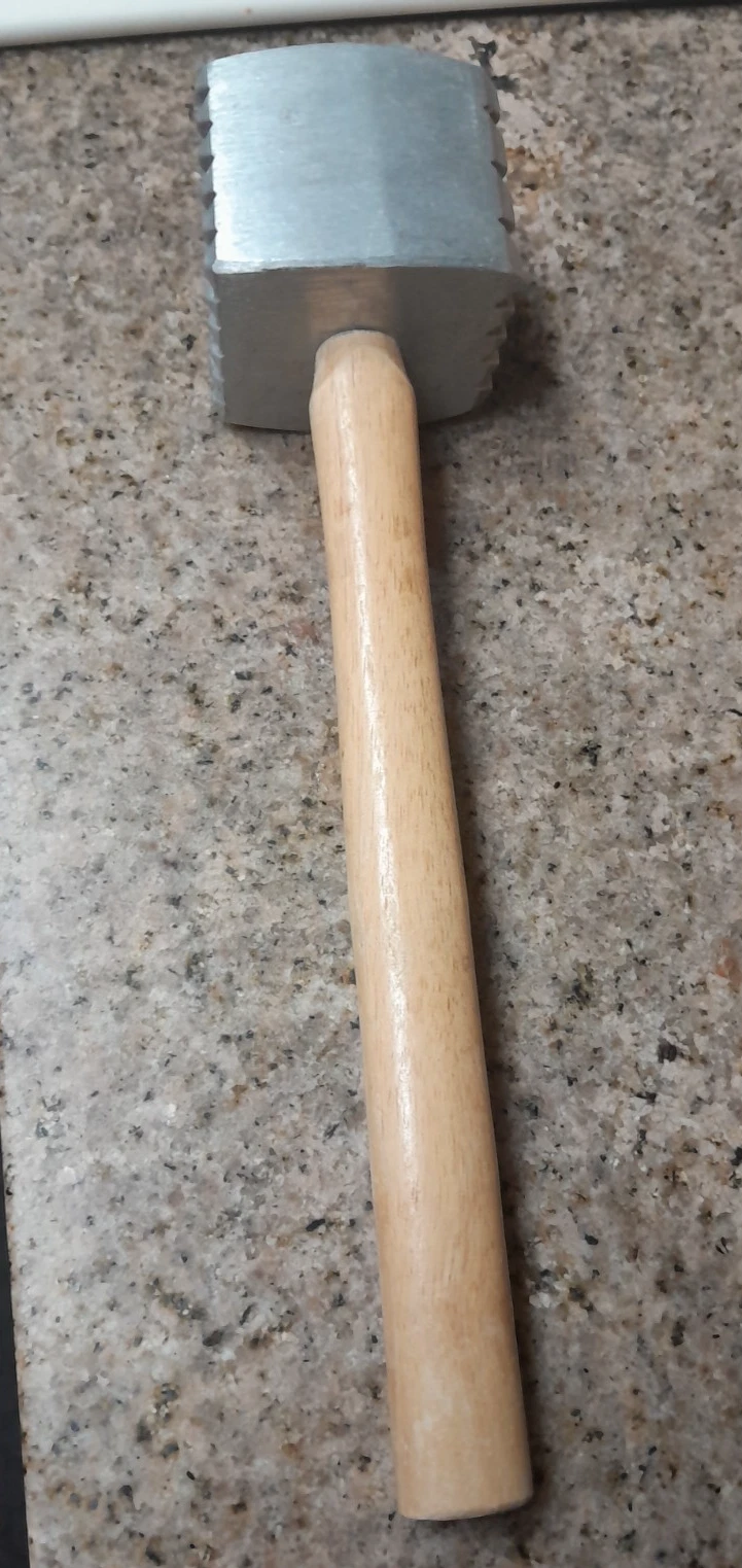 Vollrath 47712 Cast Aluminum Meat Tenderizer with Hardwood Handle