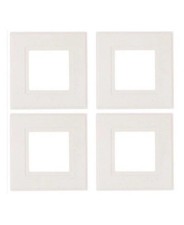 4x WHITE FINGER PLATE LIGHT SWITCH SOCKET WALL BACK COVER SURROUND ~PACK OF 4