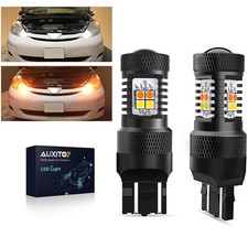 Switchback 7444 7443 Turn Led Blinker Signal Parking Drl Light Amberwhite Bulbs
