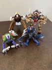 Lot 4 1990’s Transformers Beast Wars Figures Spittor Torca Pieces Parts Vintage