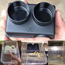 Three-in-one Reptile Avoiding Feeding Water Food Bowl Box Feeder Bowl for