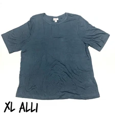 LuLaRoe XL Alli ribbed shirt slate blue