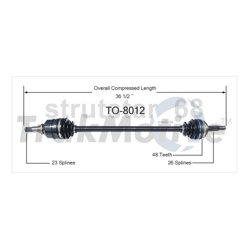 CV Axle Shaft TrakMotive Front Left Front Right 2X Fits Toyota Celica 1990-1993 - Image 2 of 3