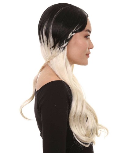 Blonde Schoolgirl Womens Wig | Long Two Toned Cosplay Halloween Wig HW-115 - Picture 5 of 9