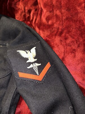 Vintage US NAVY DRESS BLUE JUMPER Naval Clothing Factory Naval Hospital  Corpsman | eBay