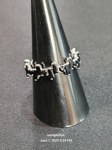 Bomb Party "The Sterling Club" RBP6770 Größe 9 schwarzer Onyx CZ 0,925 massiv Sterling - Bild 1 von 5