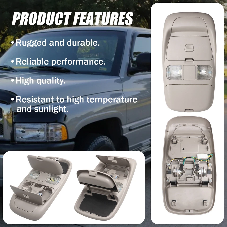 1 потолочный консольный купольный фонарь для хранения Dodge Ram 1500 2500 55350657 - Изображение 3 из 4