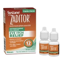 SYSTANE Zaditor Antihistamine Eye Drops Twin Pack (0.17 OZ Each) {Exp:08/2026+}