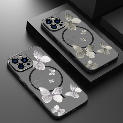 For iPhone 16E 16 15 Pro Max 14 13 Butterfly Magnetic Magsafe Phone Case Cover - Picture 3 of 20