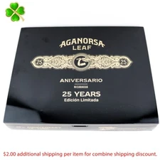 Aganorsa Leaf Toro 25 Years Limited Edition Wood Cigar Box 8.75" x 7.25" x 1.5"