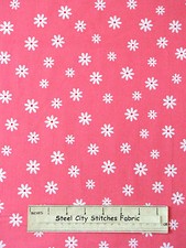 Flower Floral Daisy Daisies Pink Fabric By Yard Cotton Timeless Treasures C3798