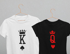 Camisas Pareja Rey y Reina, Camisa Rey de Picas y Reina de Corazones, Su y