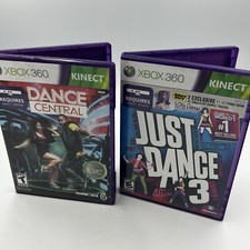 Dance Central And Just Dance 3 Set Of 2 Xbox 360 Kinect Games COMPLETE CIB