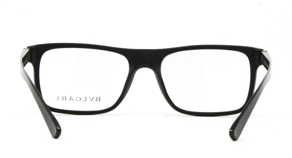 Marco rectangular de plástico negro mate Bvlgari para hombre 53 mm BV3028-5313 Foto 4 de 4