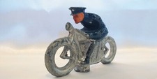 VINTAGE BARCLAY POLICE MOTORCYCLE COP LEAD TOY HARLEY INDIAN Manoil