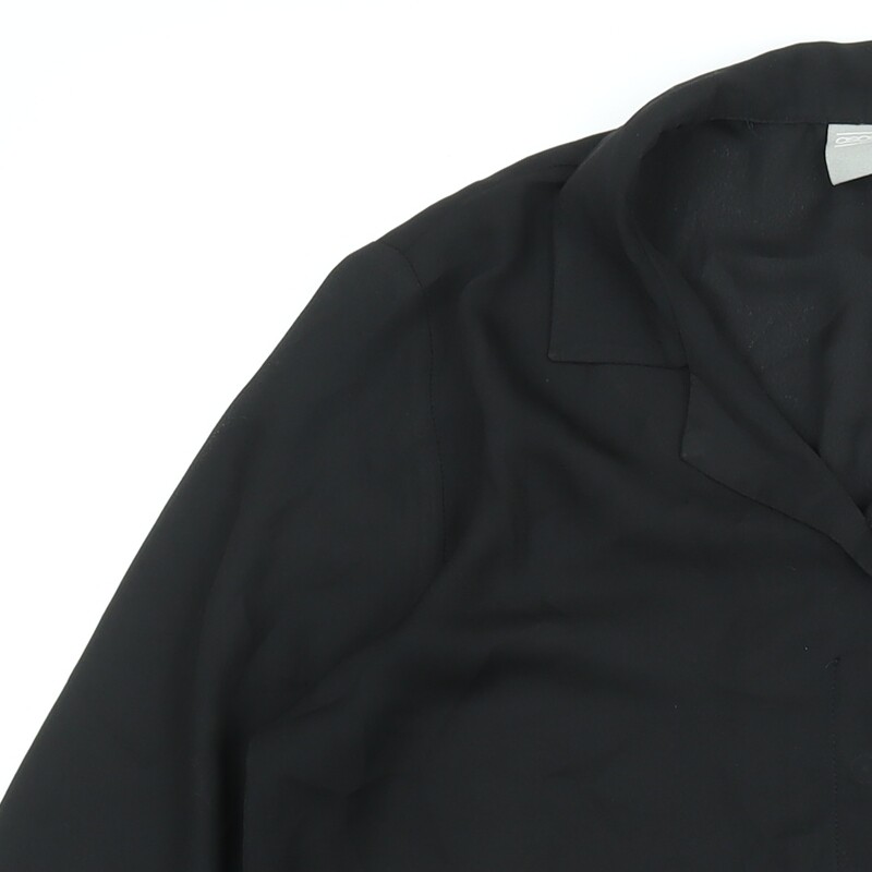 ASOS Womens Black Polyester Basic Button-Up Size … - image 5