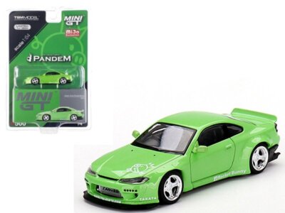 NISSAN Silvia (S15) Pandem - Rocket Bunny  - green - Mini GT 1:64