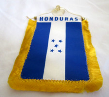Soccer Country 4x6 Honduras Mini Flag with Suction Cup Rearview Mirror-Brand New