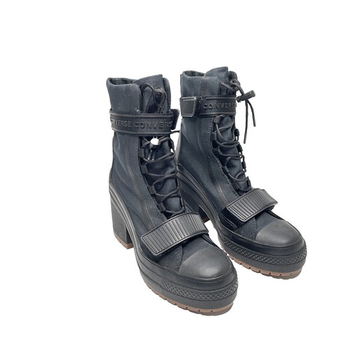 Converse Stealth Black Leather Men\'s Lace-Up Boots Converse Equip Terrain HI Waterproof Black Leather Boots 3M  main image 4