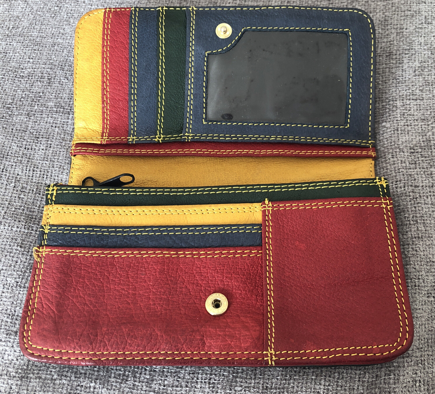 HARNESS MULTI COLOURED SOFT LEATHER PURSE. eBay