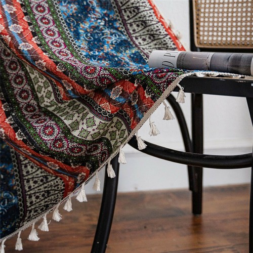 Vintage Curtain for Living Room Tassel Bohemian Hippie Curtain Window Drape - Picture 30 of 53