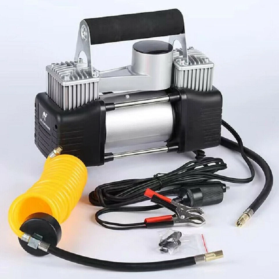 Potente bomba de compresor de aire inflador de neumáticos de automóvil para automóvil camioneta motocicleta SUV bicicleta Foto 3 de 4