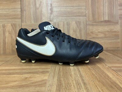 RARE🔥 Sz 8.5 - Nike Tiempo Rio 3 FG Black - 819233-010 Men's