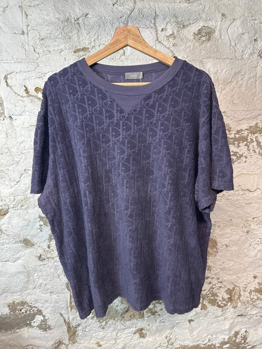 Dior Lavender Monogram Towel T-shirt Sz XL | eBay