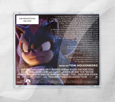 Sonic the Hedgehog 3 (2024) Original Soundtrack 1CD Tom Holkenborg