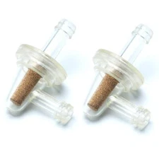 	Inline Fuel Filter 2-Pack Universal 90 Degree for Gas Engines Motorcycle	