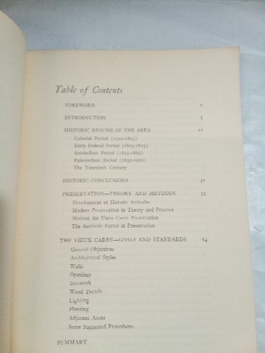 VIEUX CARRE, THE: A GENERAL STATEMENT By Bernard Lemann Paperback - Picture 5 of 13