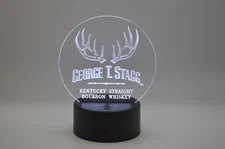 George T. Stagg  Whisky Bar LED Light Sign, USB or Battery Powered, Multicolor