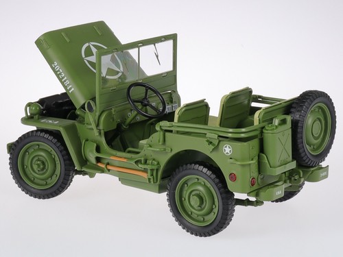 Jeep Willys 1944 US Army green diecast modelcar AD77404 T9 1:18 - Picture 2 of 7